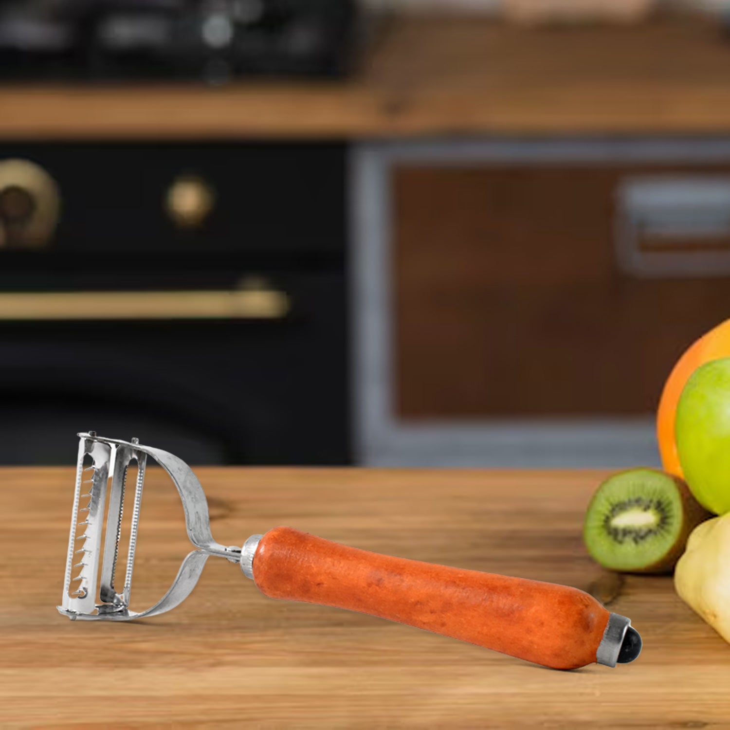 Vegetable and Fruit Peeler with Wooden Handle (1 Pc) Vegetable and Fruit Peeler with Wooden Handle (1 Pc)